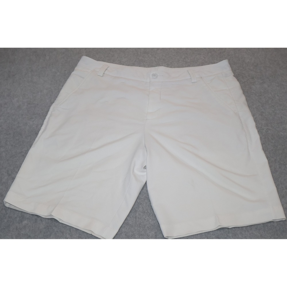 Puma Golf Shorts Mens 34 White Performance Stretch Flat Front Activewear **